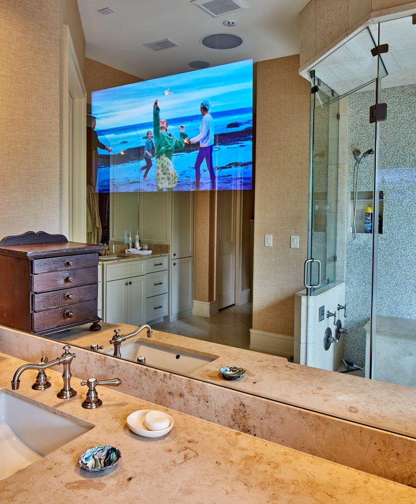 Hidden mirror television