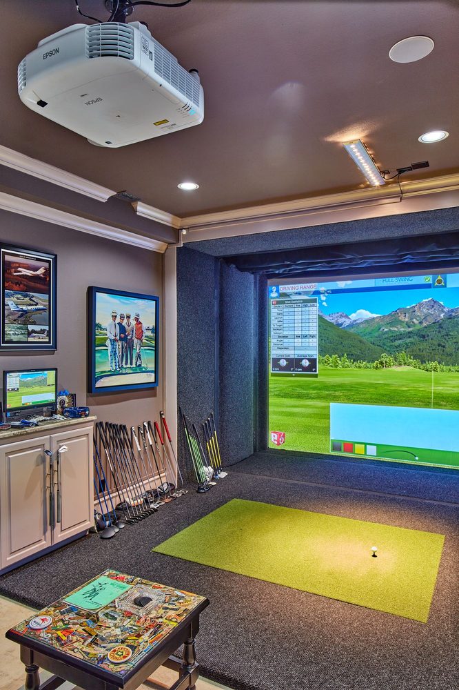 Media room and golf simulator